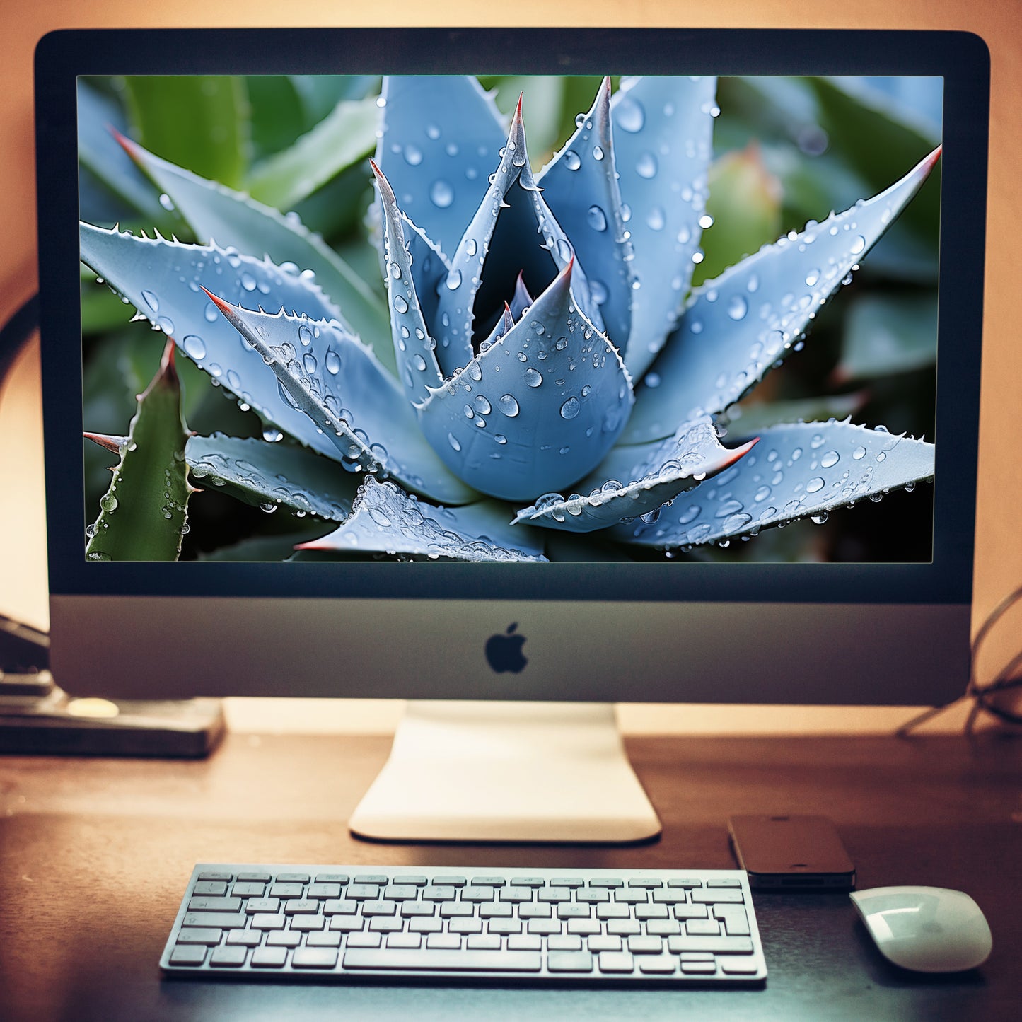 Delicate Agave Botanical Rustic Photorealistic Digital Artwork Wallpaper for Computer 2