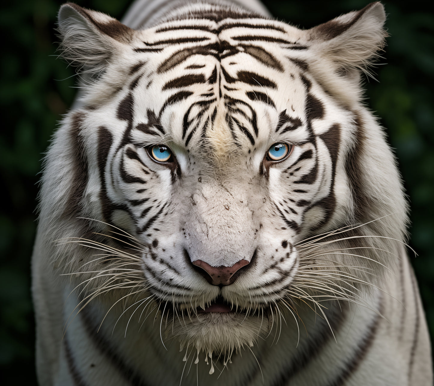 Tiger Wall Decor: Don't Mess with Me Photorealism - Digital Artwork Loose Art Print