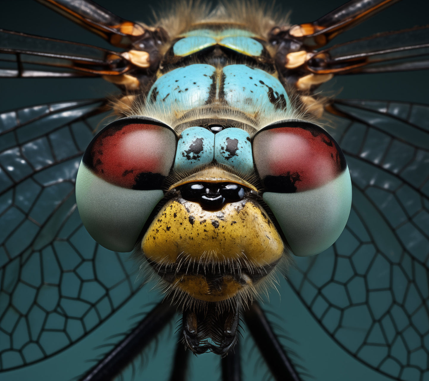 Dragonfly Art: "Dragonfly's Gaze" Photorealism - Digital Artwork Loose Print