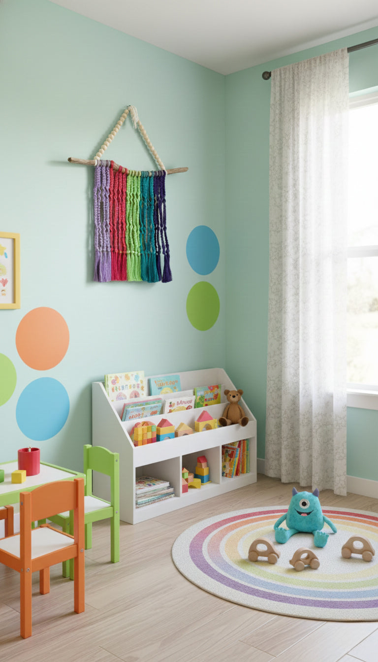 Rainbow Driftwood Macrame Wall Hanging | Kids Room & Boho Decor Art