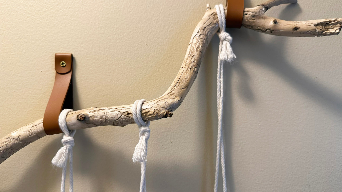 Handmade Driftwood and Macrame Tassels Wall Art | Boho | Rustic | Coastal Home Decor