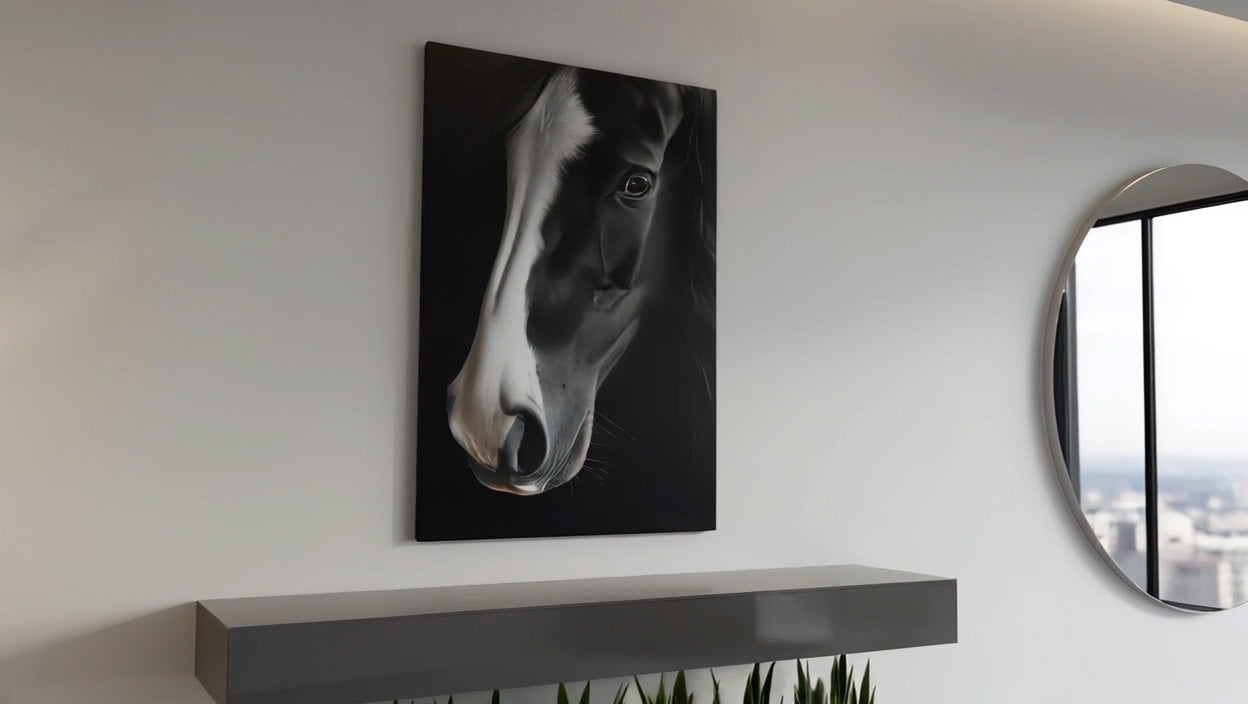 Ebony and Ivory Photorealistic Digital Artwork Canvas Wall Art Prints