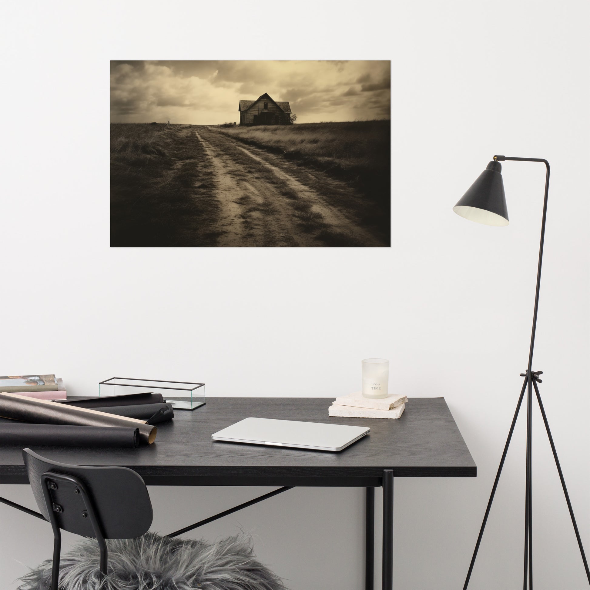 Entry Hall Artwork: Abandoned Echoes Subdued Effect Painting Digital Loose Art Print