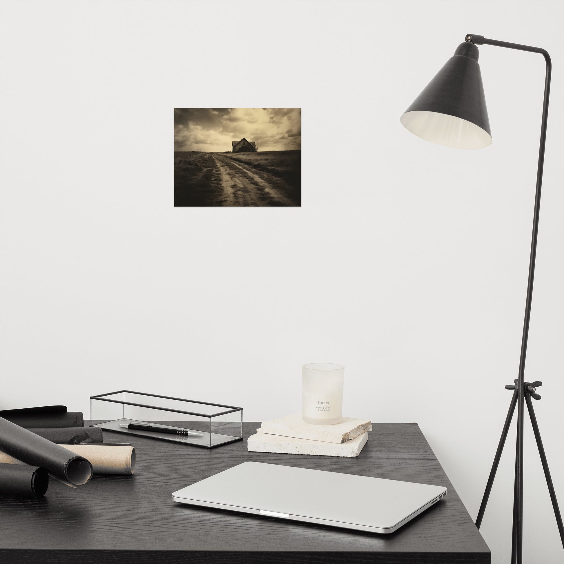 Entryway Art: Abandoned Echoes Subdued Effect Painting Digital Loose Art Print