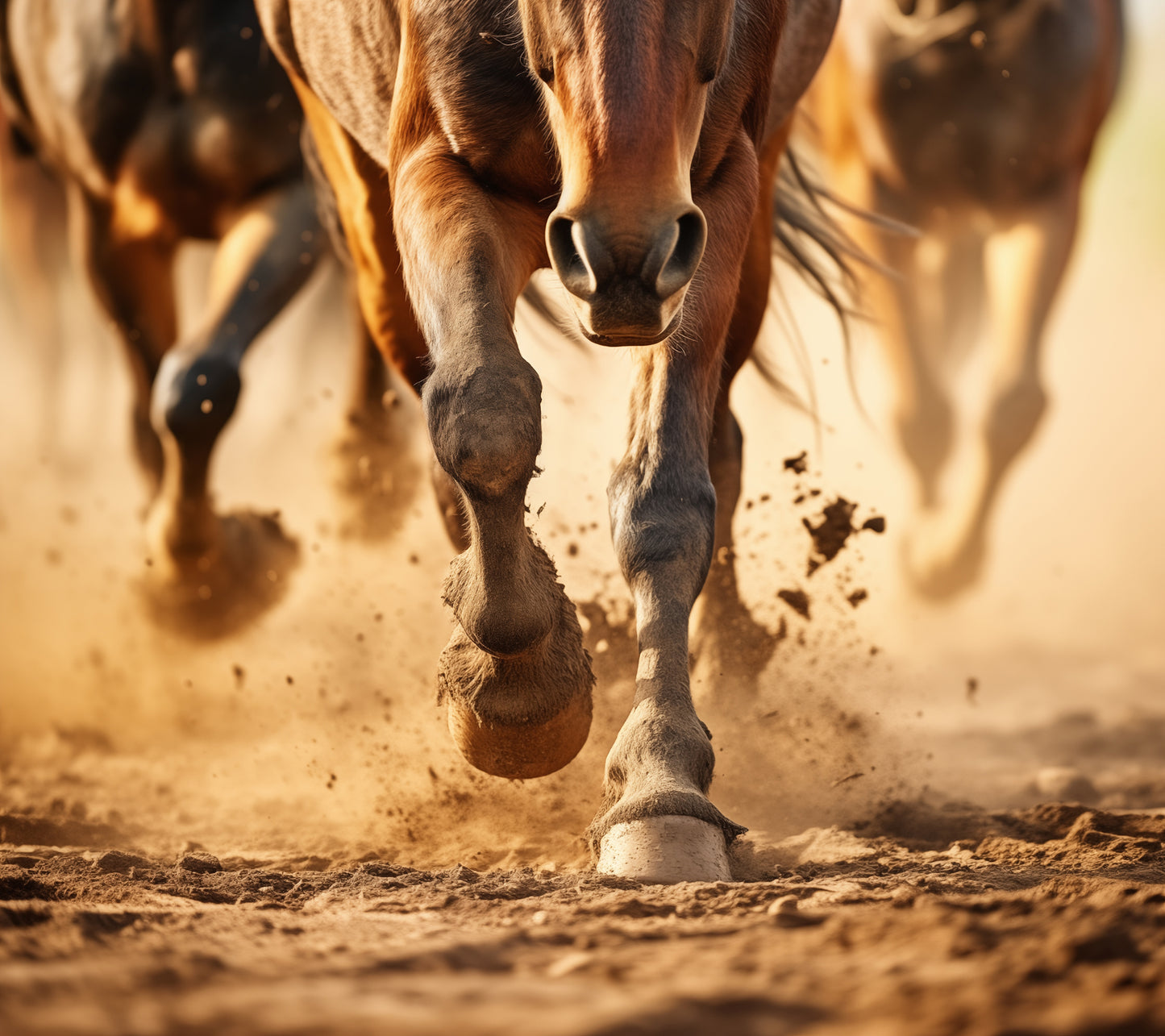 Running Horse Artwork: Equine Exodus Photorealism - Digital Loose Art Print