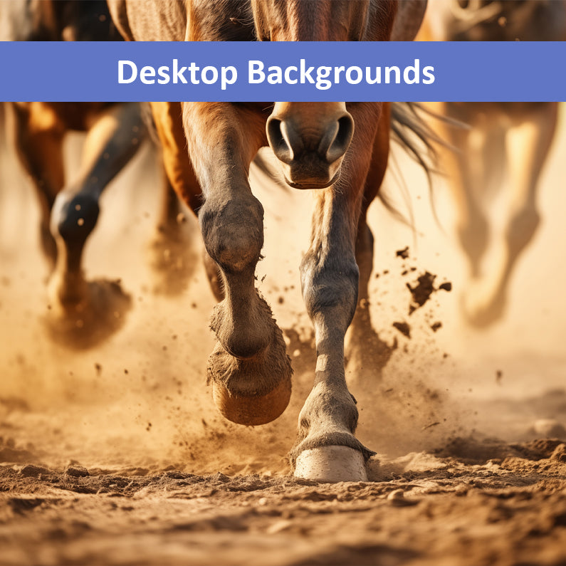 Equine Exodus Running Horses Photorealistic Digital Artwork Wallpaper for Computer