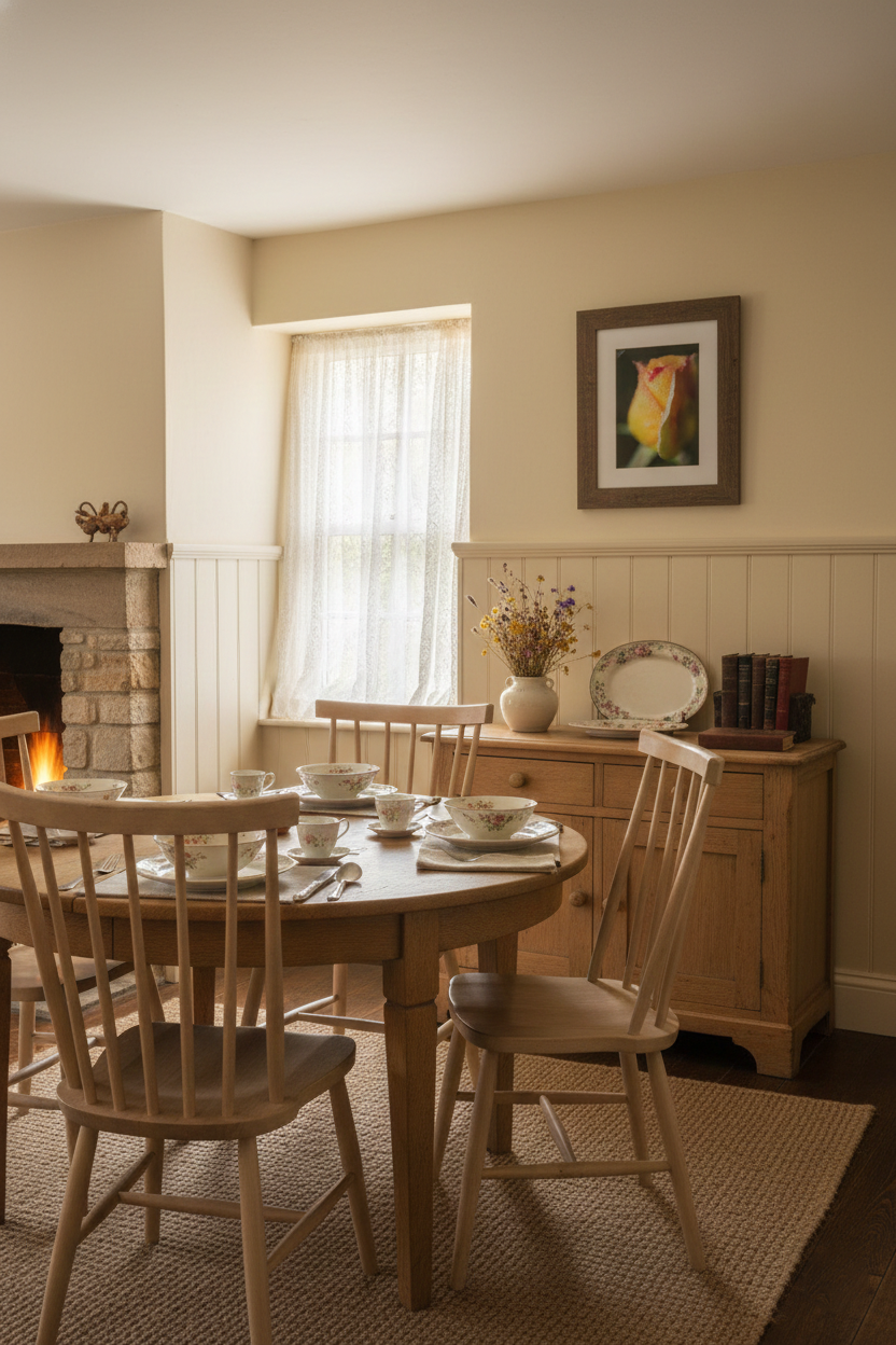Floral Prints for Framing Dew on Yellow Rose Botanical Nature Photograph Loose in English Cottage Style Dining Room
