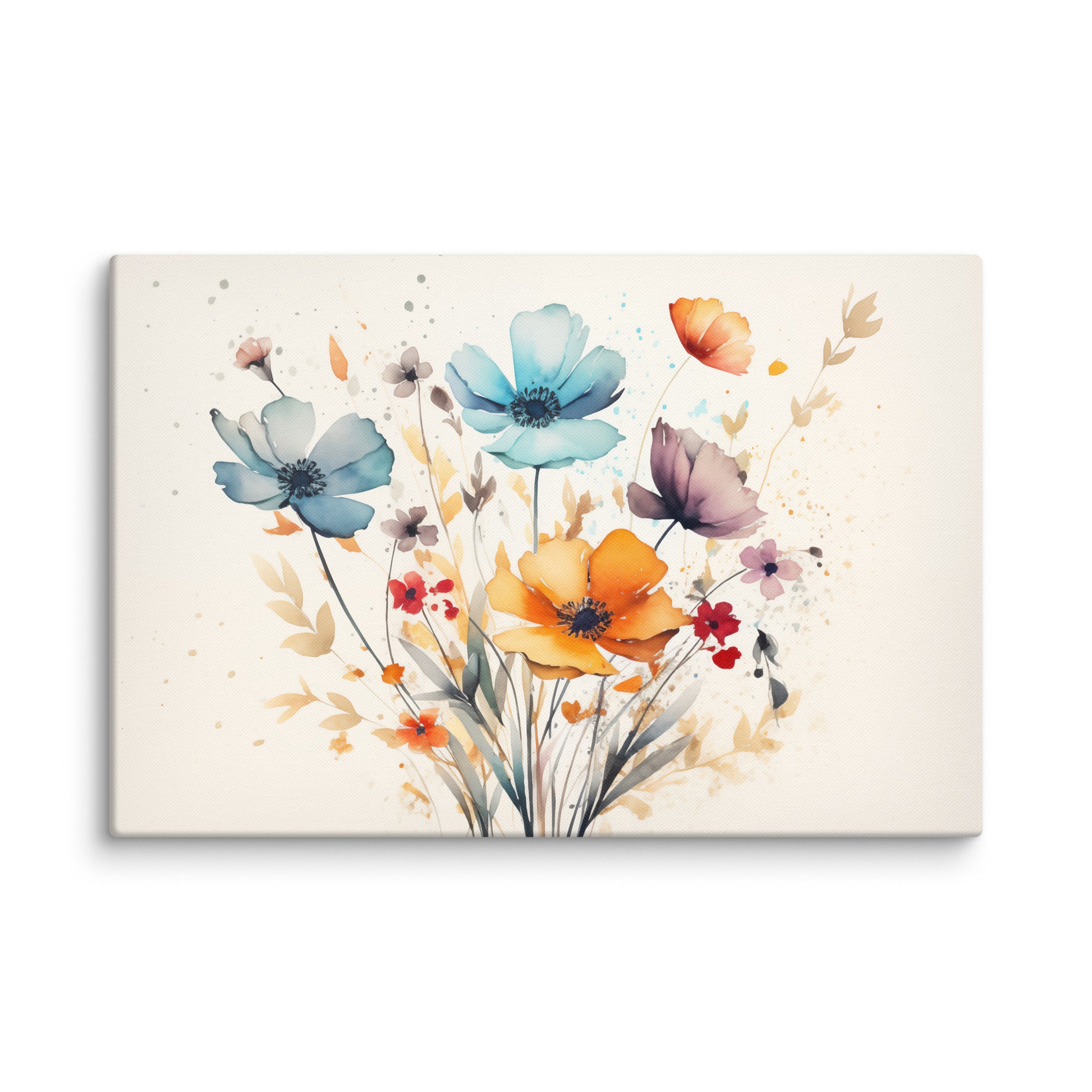 Floral Still Life Colorful Bouquet Watercolor Painting Extra Large Canvas Wall Art Prints