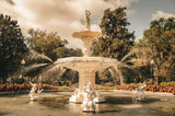 Architectural / Industrial / Cityscape Abstract Decor Fountain Forsyth Park Savannah Ga 3 Loose Wall Art Print 