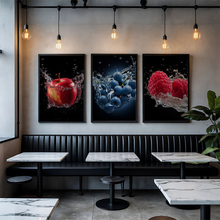 Minimal Fruit Art in Café Setting