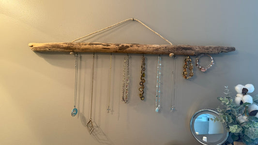 Handmade Driftwood Hanging Rack #279 | Jewelry Hanger | Herb Drying Rack | Flower  Drying Rack Rustic Texture Art