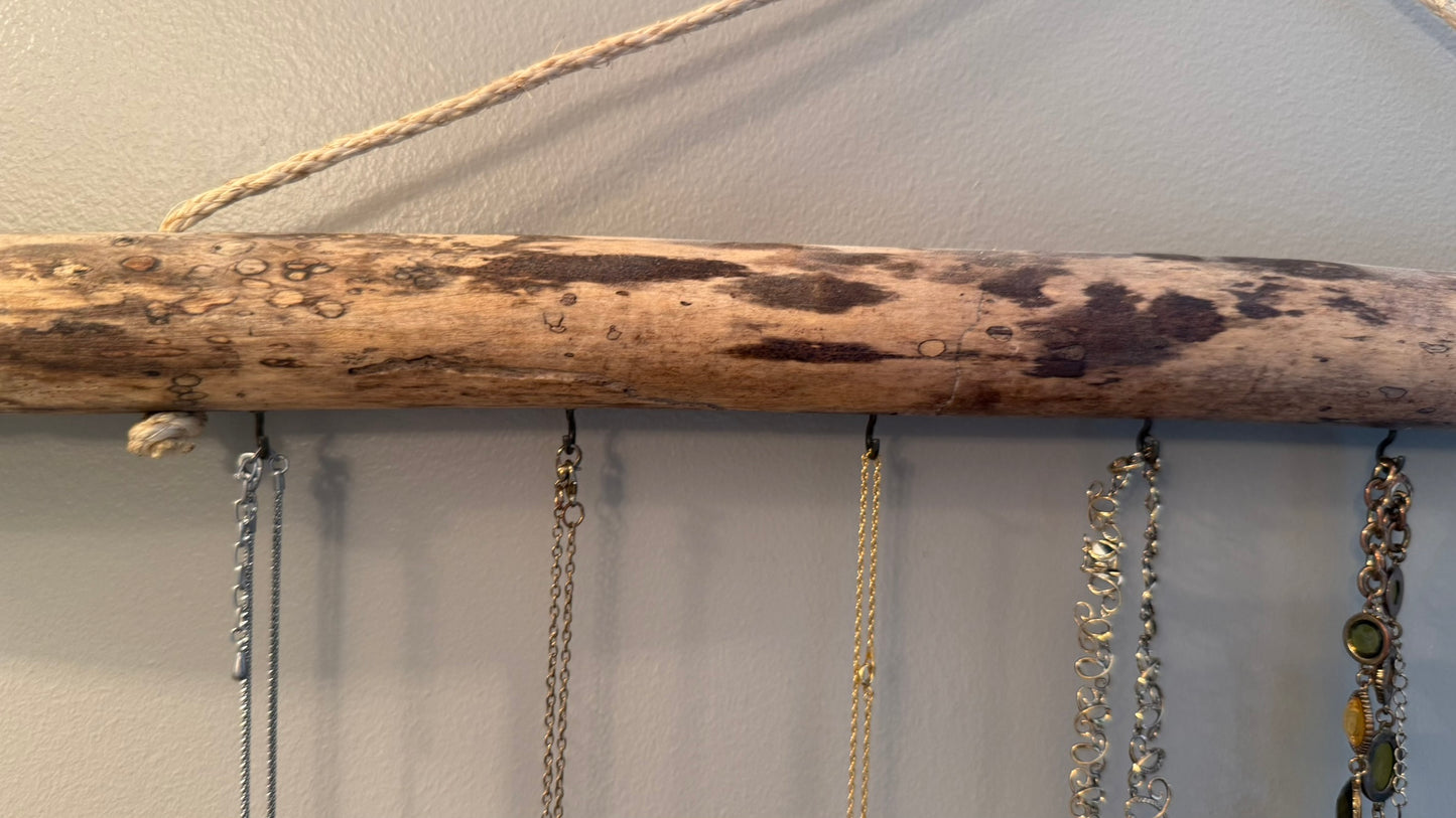Handmade Driftwood Hanging Rack #279 | Jewelry Hanger | Herb Drying Rack | Flower  Drying Rack Rustic Texture Art