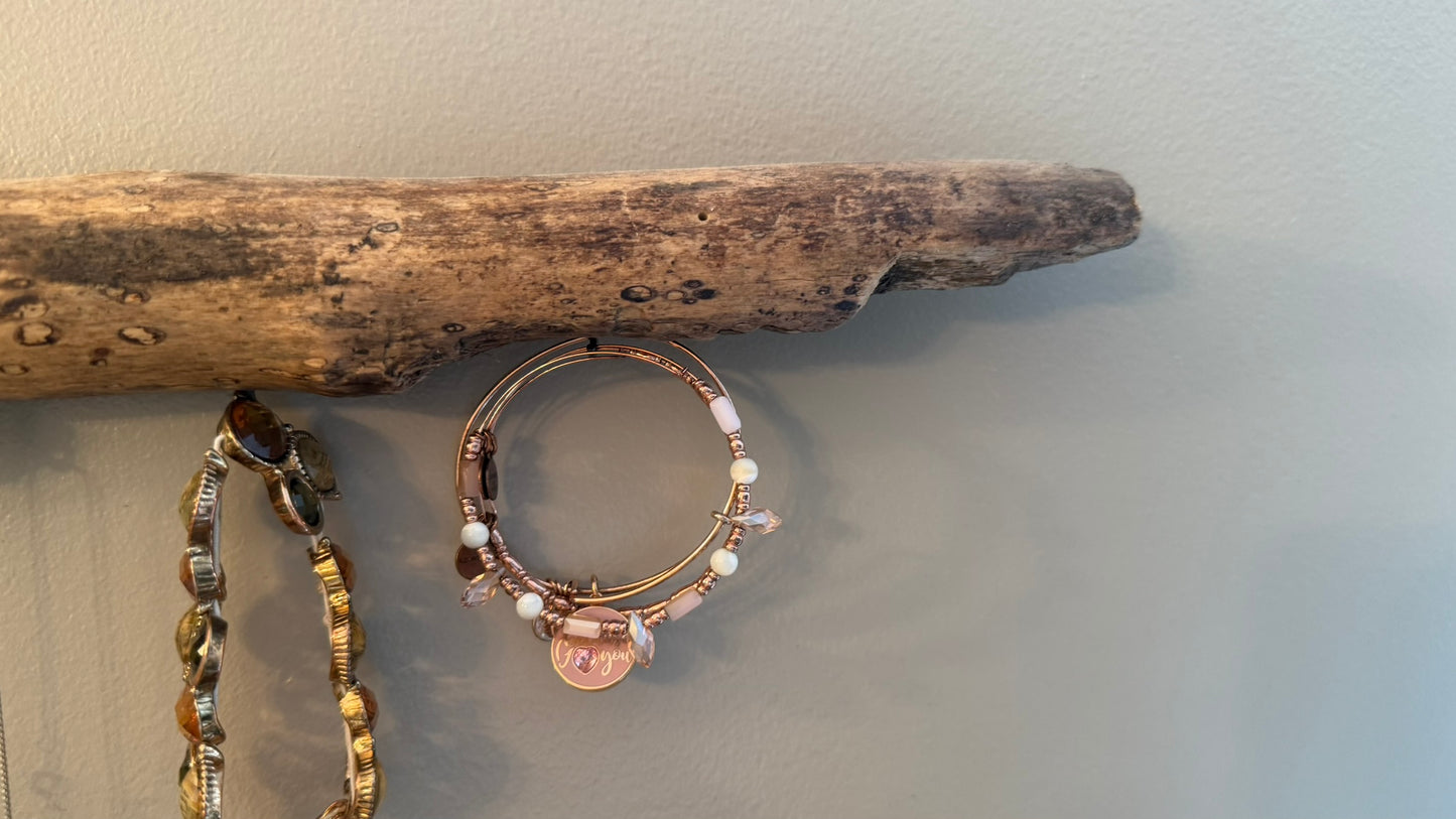 Handmade Driftwood Hanging Rack #279 | Jewelry Hanger | Herb Drying Rack | Flower  Drying Rack Rustic Texture Art