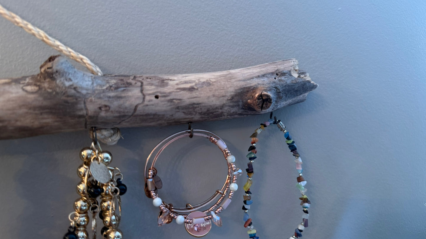 Handmade Driftwood Hanging Rack #279 | Jewelry Hanger | Herb Drying Rack | Flower  Drying Rack Rustic Texture Art