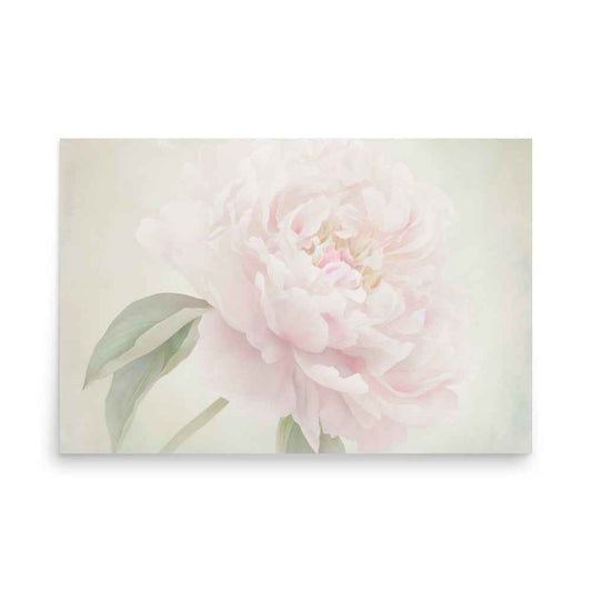 Hazy Bloom Floral Digital Artwork Peony Still Life Unframed Art Print