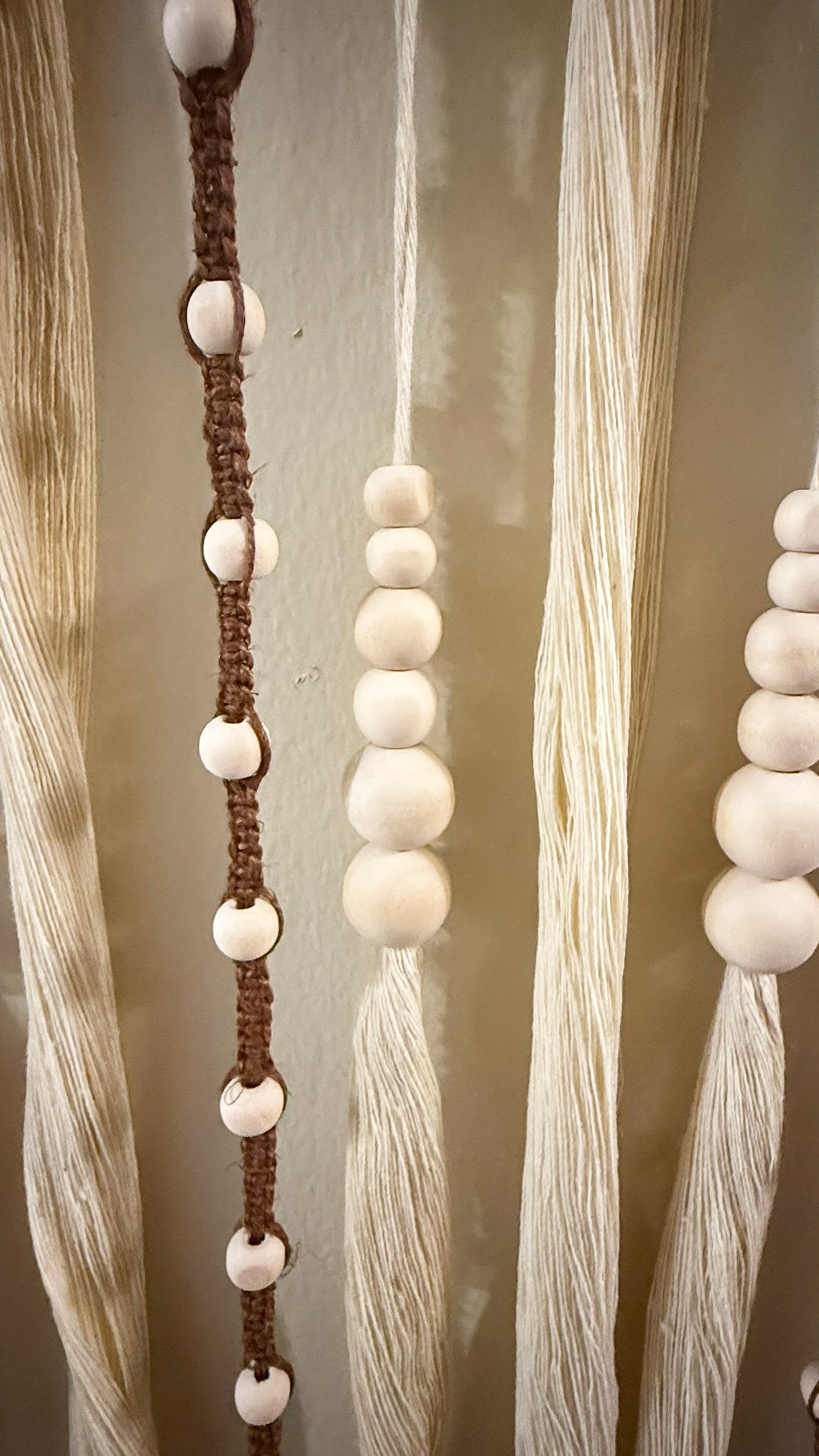 Artisanal Macramé and Driftwood Wall Hanging Texture Wall Art Minimal Boho Modern Coastal Decor