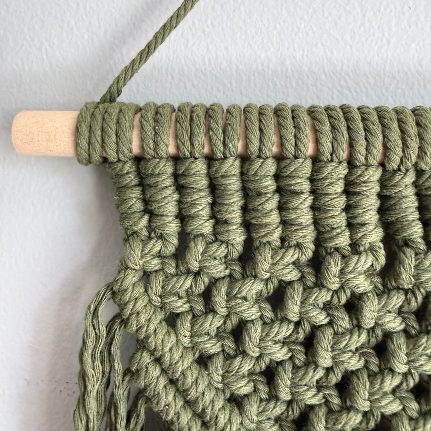 Macrame Wall Hanging, Boho Geometric Fringe Tapestry, Textured Home Decor for Bedroom or Living Room