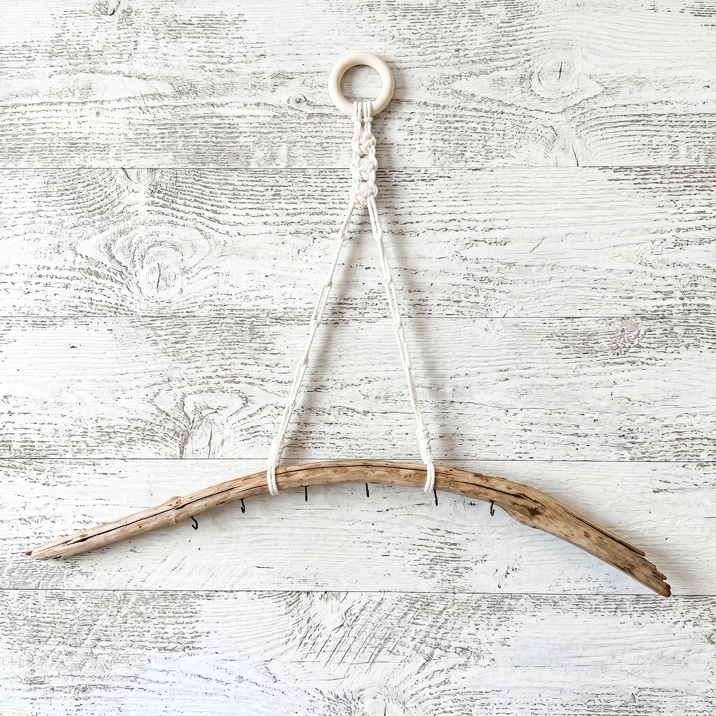 Macrame Herb Drying Rack Wall Mount Hanging
