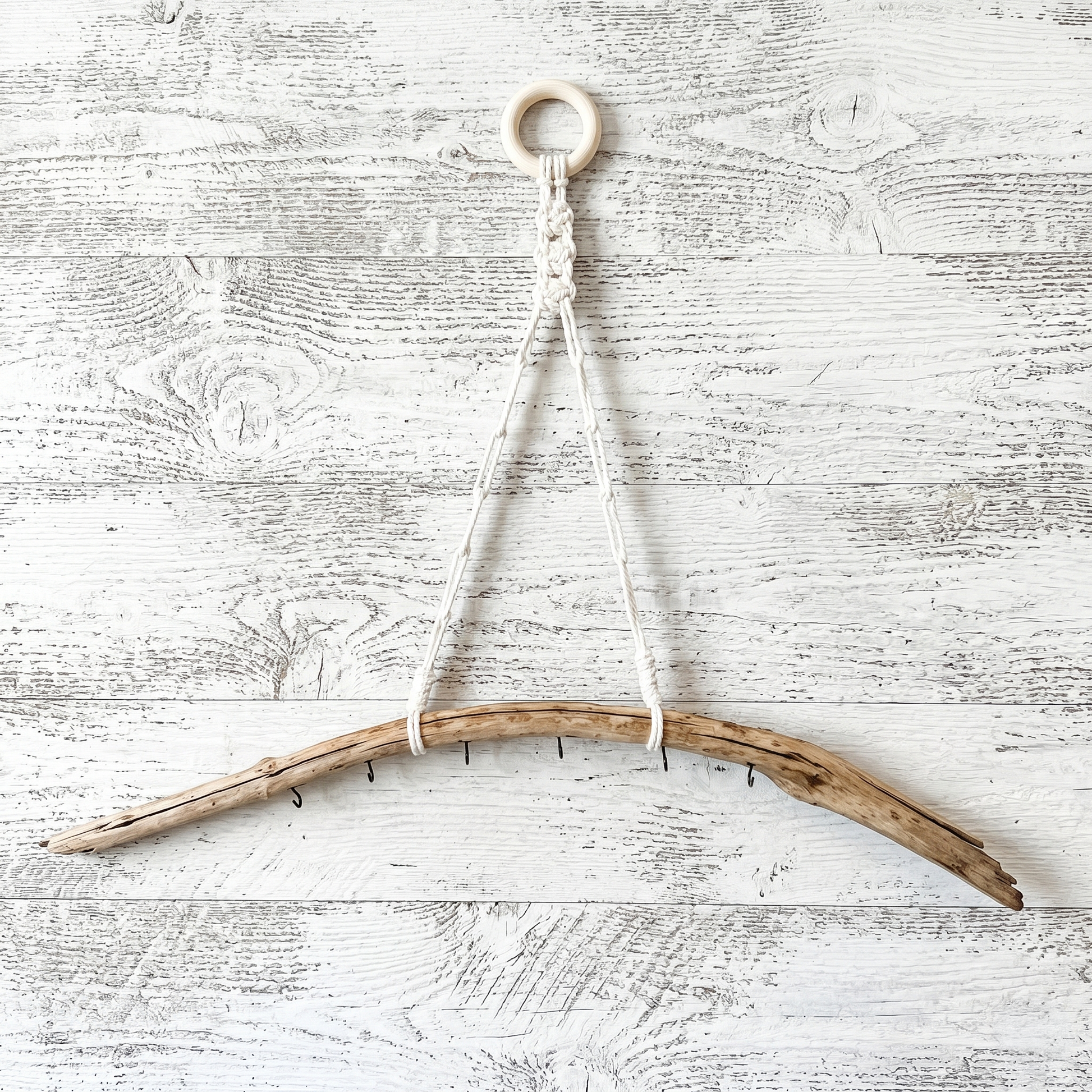 Macrame Herb Drying Rack Wall Mount Hanging