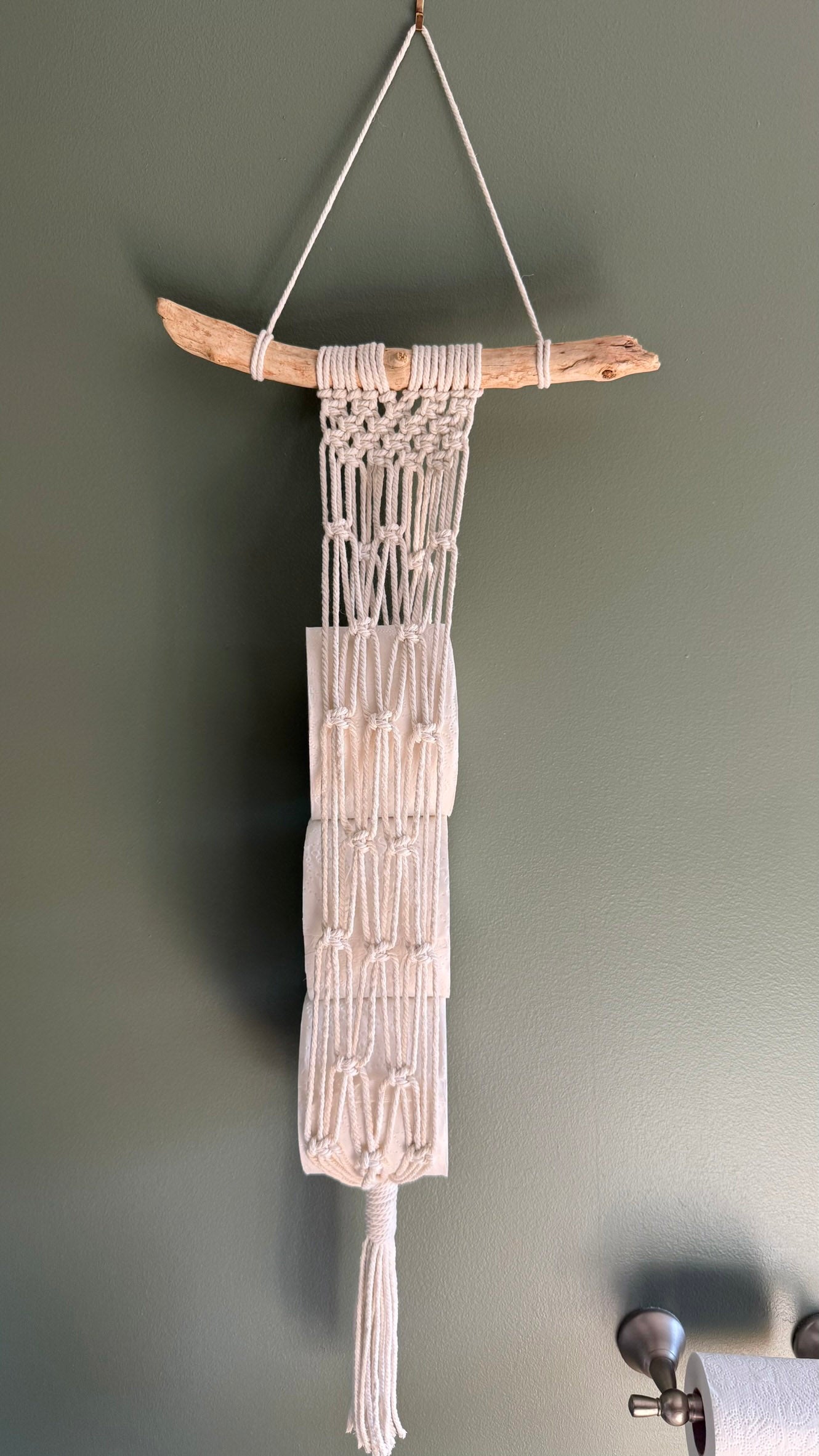 Macrame Toilet Paper Holder #1