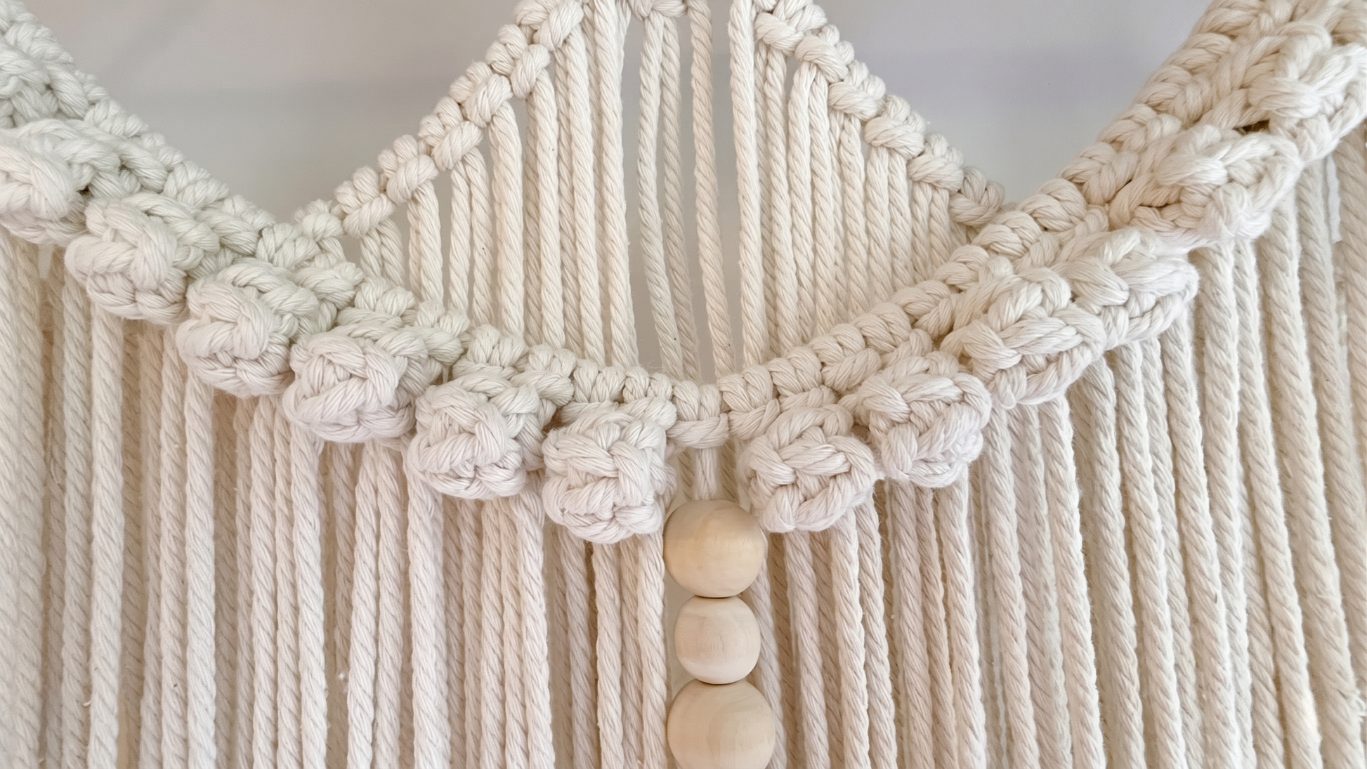 Macrame Wall Hanging Large Boho Wall Decor Handmade Tapestry Bohemian Home Accent Woven Fiber Art Neutral (5) Berry Knots and loops