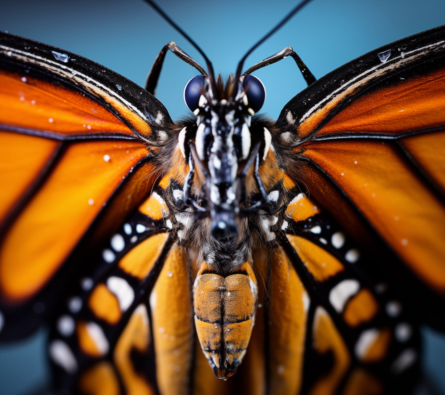 Monarch Macro - Butterfly Close-up Photorealism - Digital Artwork Loose Art Print