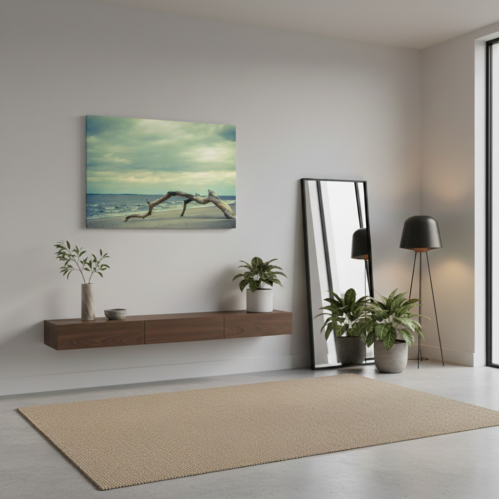 Nature Inspired Wall Art The Cove Canvas Print in Contemporary Style Entryway