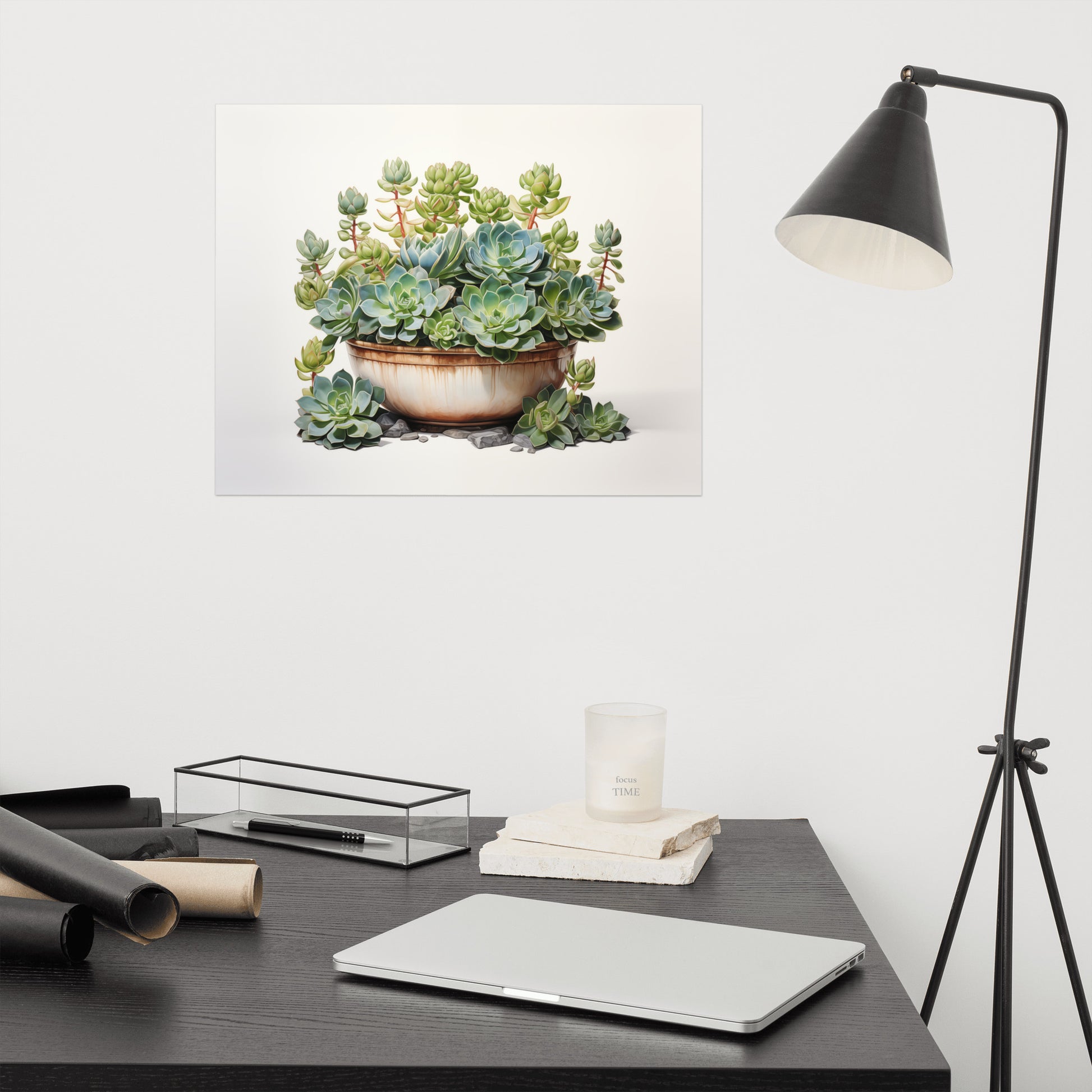Nice Wall Decor For Bedroom: A Watercolor Oasis Succulent Watercolor Painting - Digital Artwork Loose Print