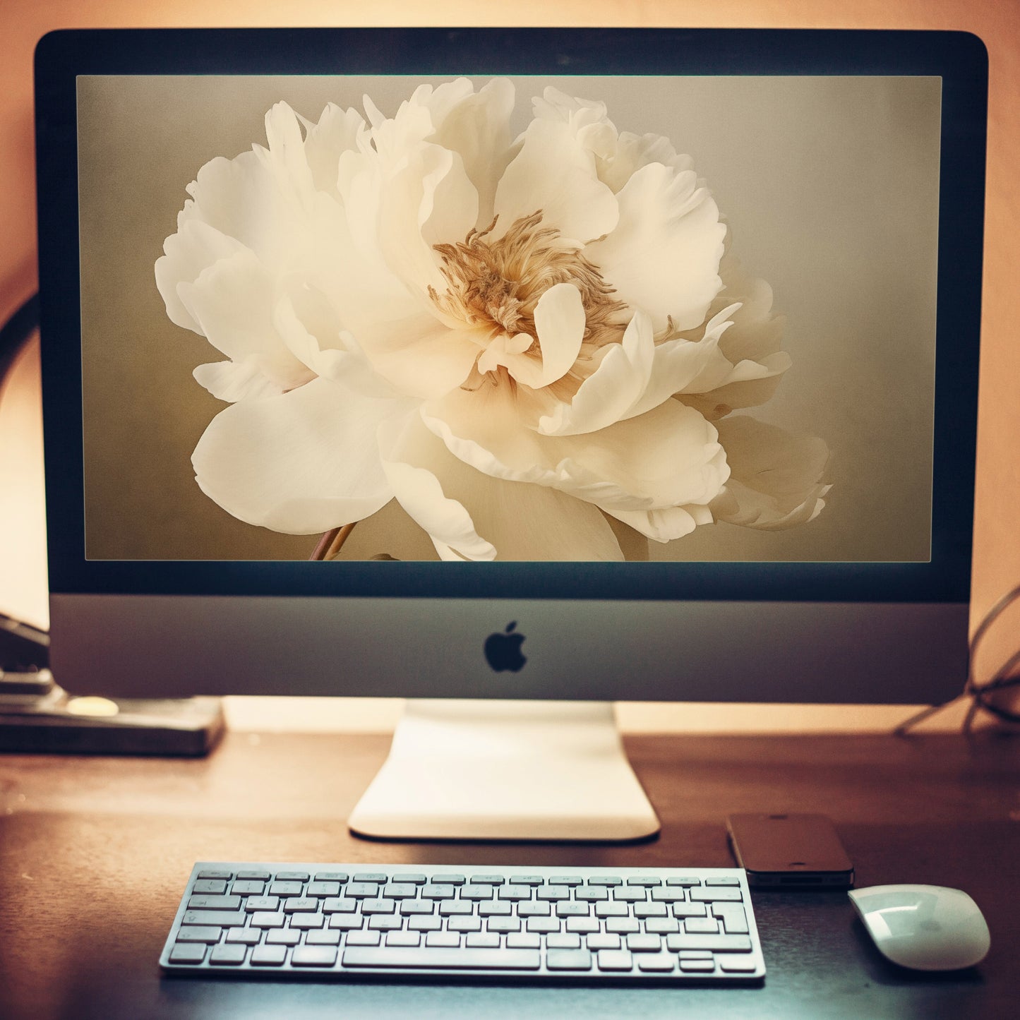 Nostalgic Bloom Retro Subdued Photorealistic Digital Artwork Wallpaper for Computer Monitors Smart TVs and Laptop Screens 2