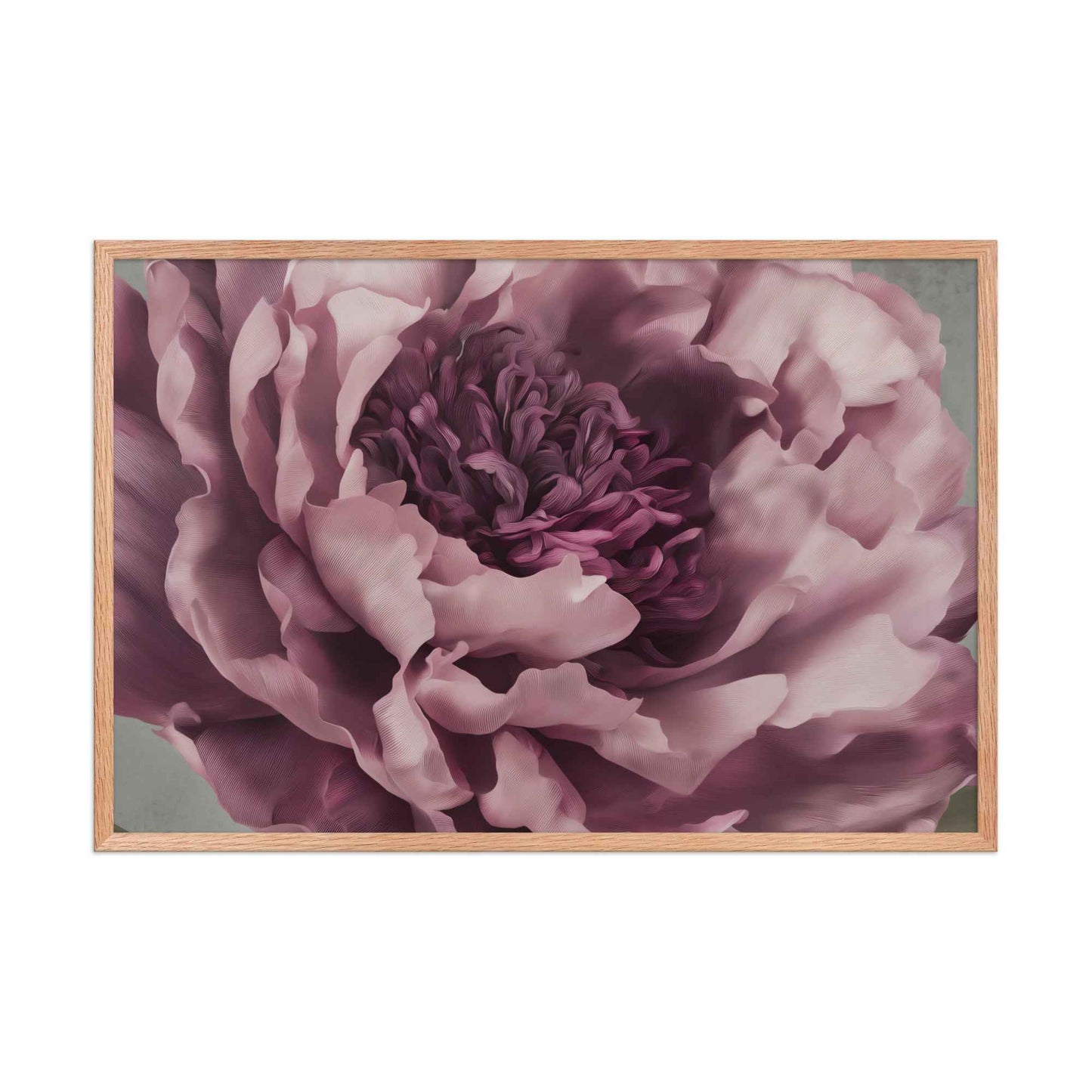 Painted Grace Floral Digital Artwork Pink Peony Wall Art Framed Print