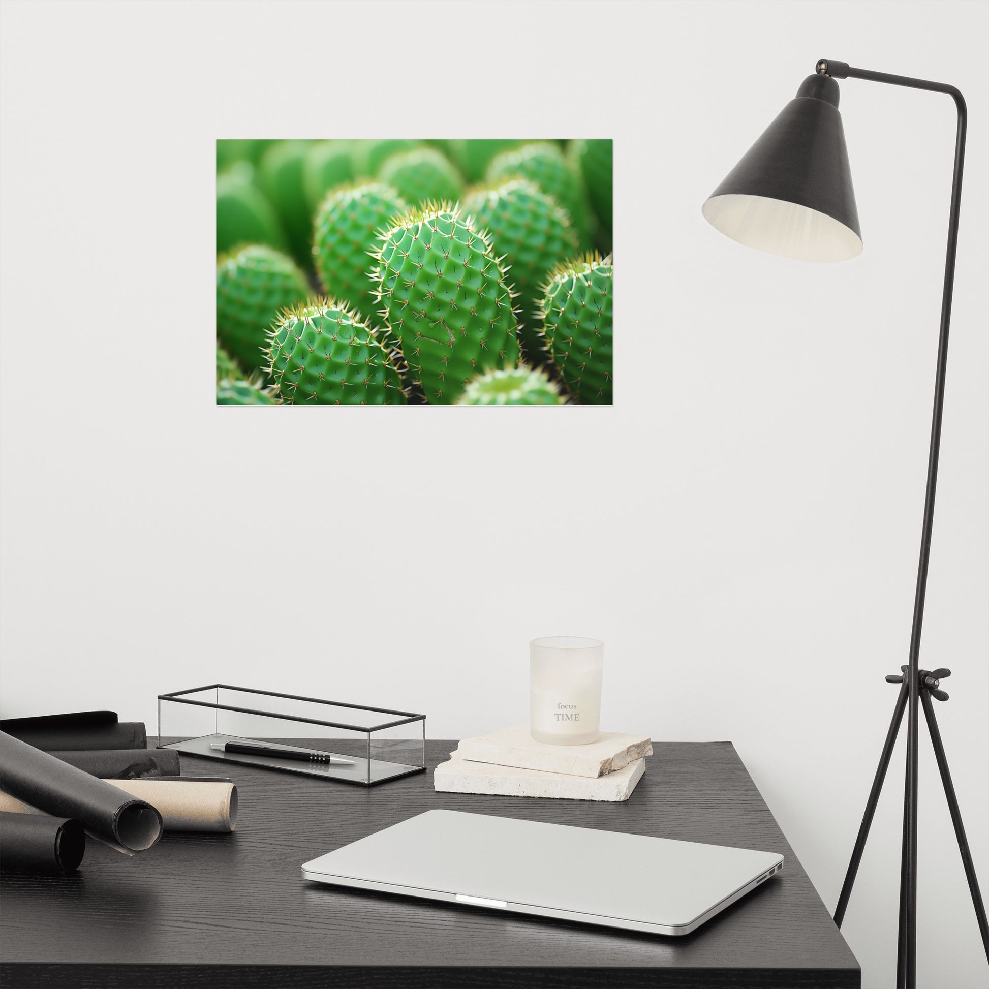Photorealistic Art: A Collection of Cacti Photorealism Frameless Art Print