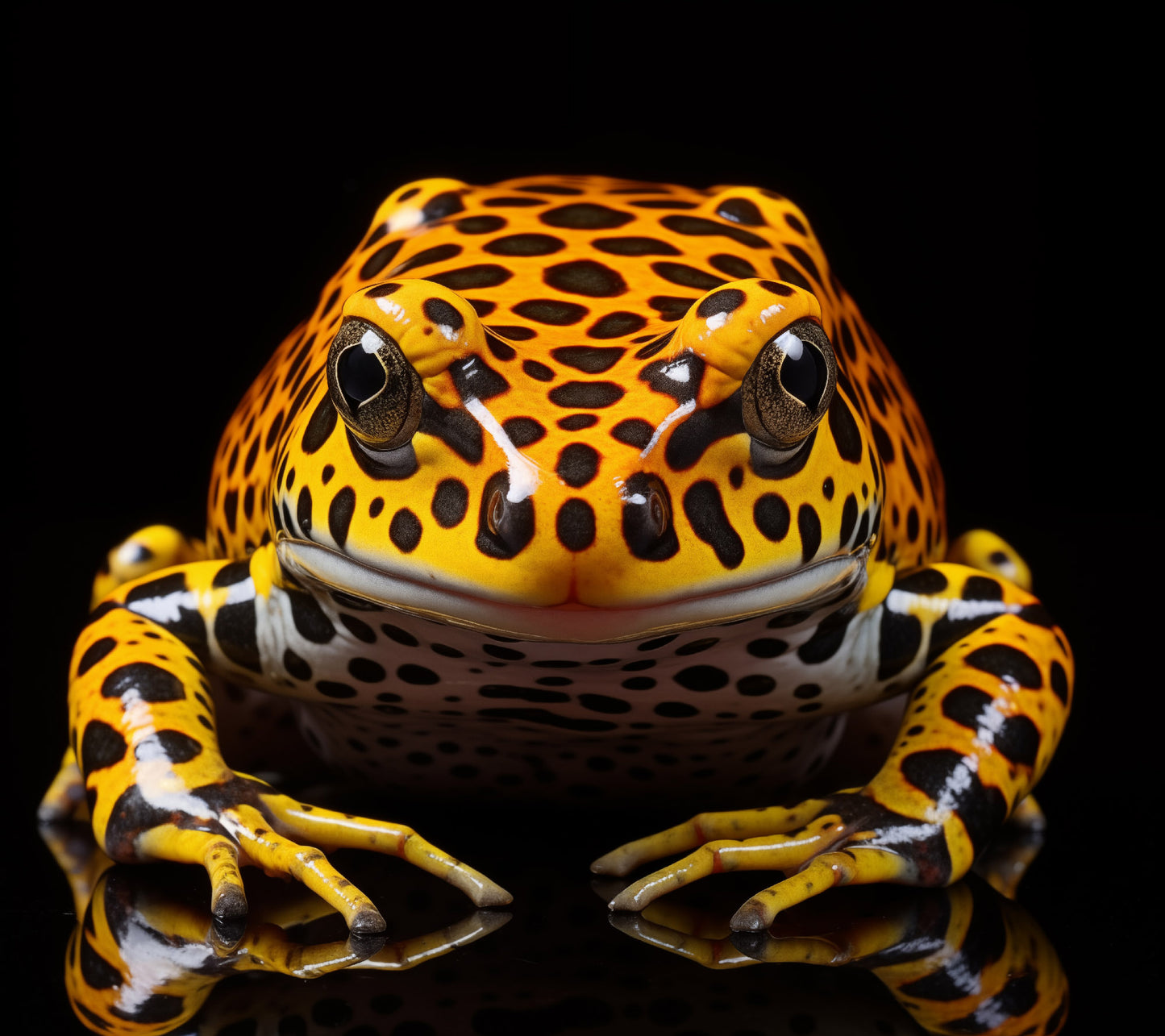 Polka-Dot Prince Southern Corroboree Frog Close-up Photorealism - Digital Artwork Loose Art Print