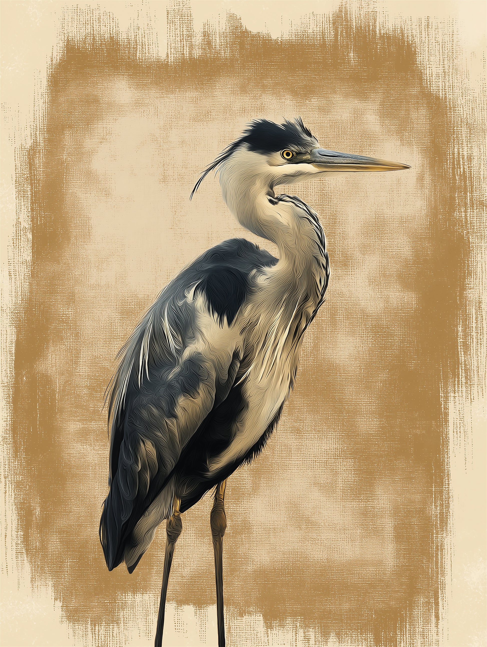 Sepia Solitude Wildlife Digital Painting