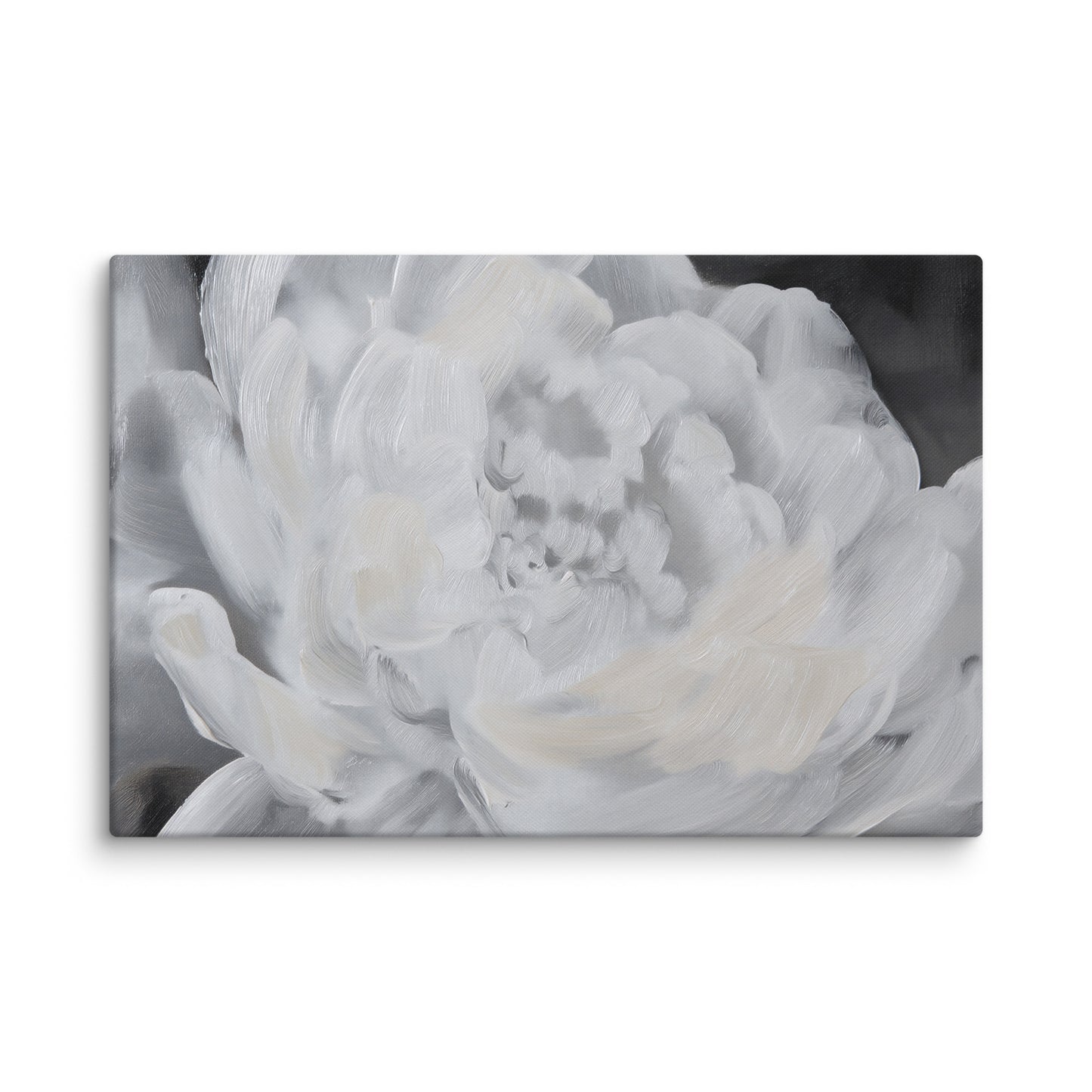 Shadowed Grace Digital Artwork Peony Oil Painting Canvas Wall Art Print