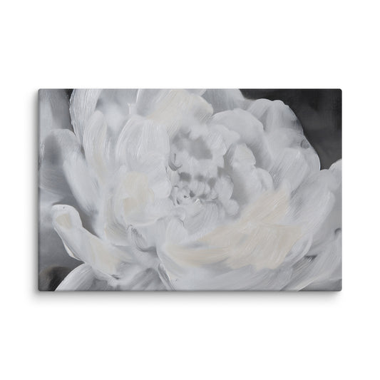 Shadowed Grace Digital Artwork Peony Oil Painting Canvas Wall Art Print