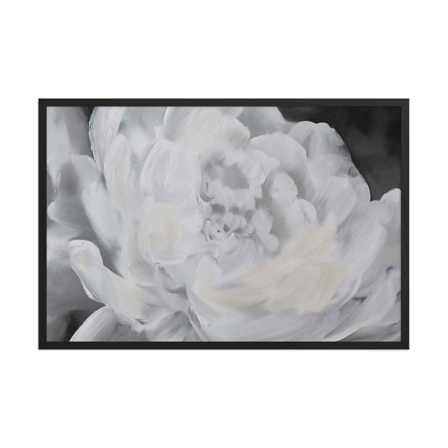Shadowed Grace Digital Artwork Peony Oil Painting Framed Wall Art Print