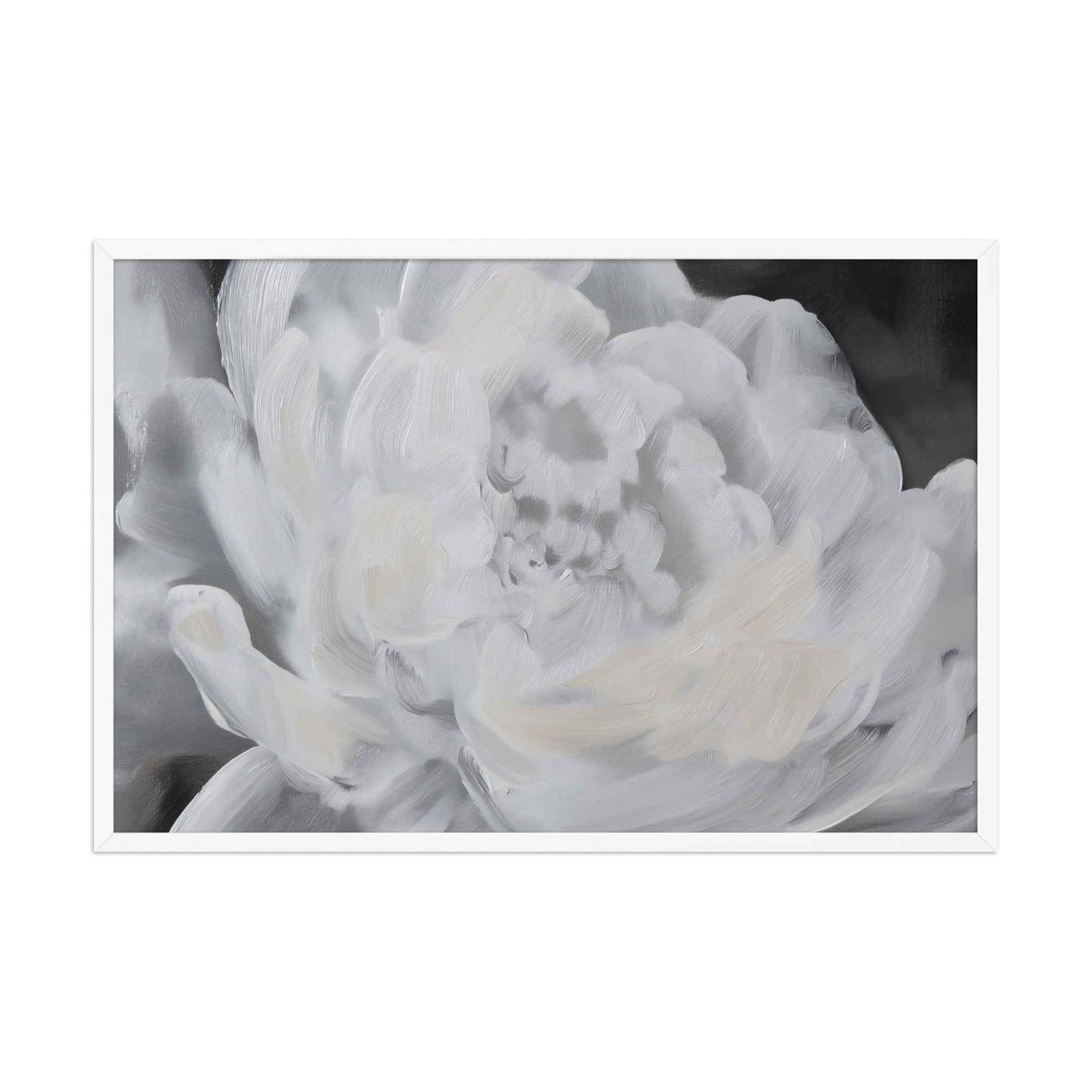 Shadowed Grace Digital Artwork Peony Oil Painting Framed Wall Art Print