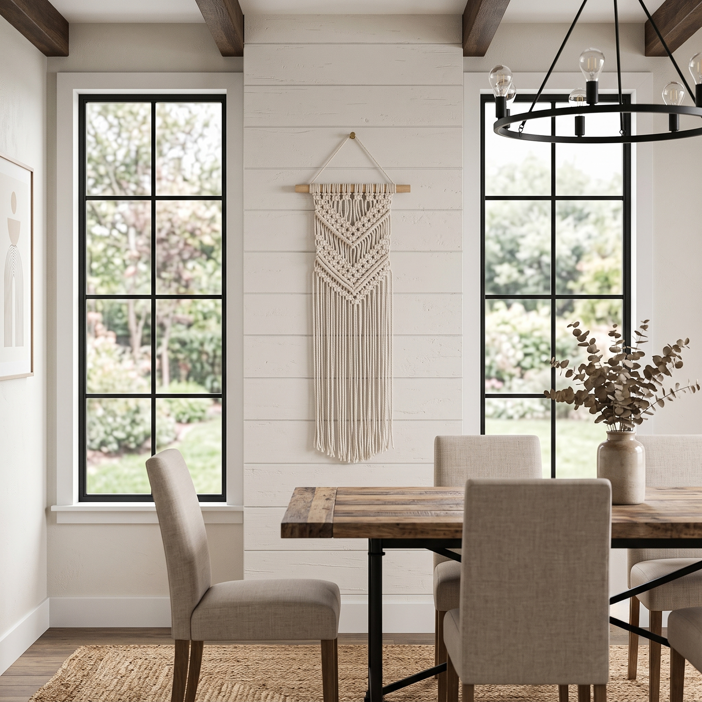 Small Decorative Macrame #43 in Modern Farmhouse Style Dining Room