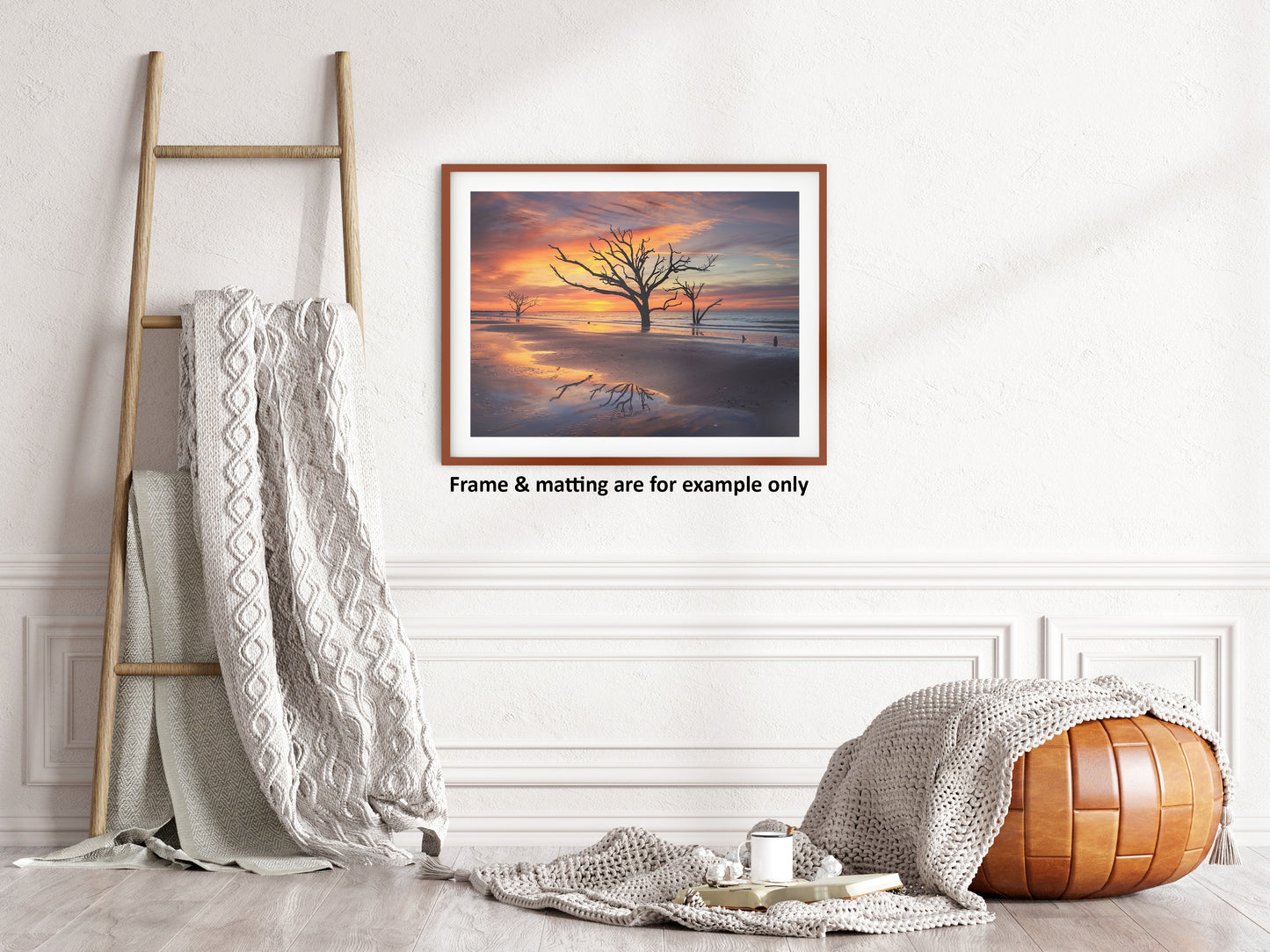 Sunrise and Trees At Edisto Island Coastal Landscape Photo Loose Wall Art Prints