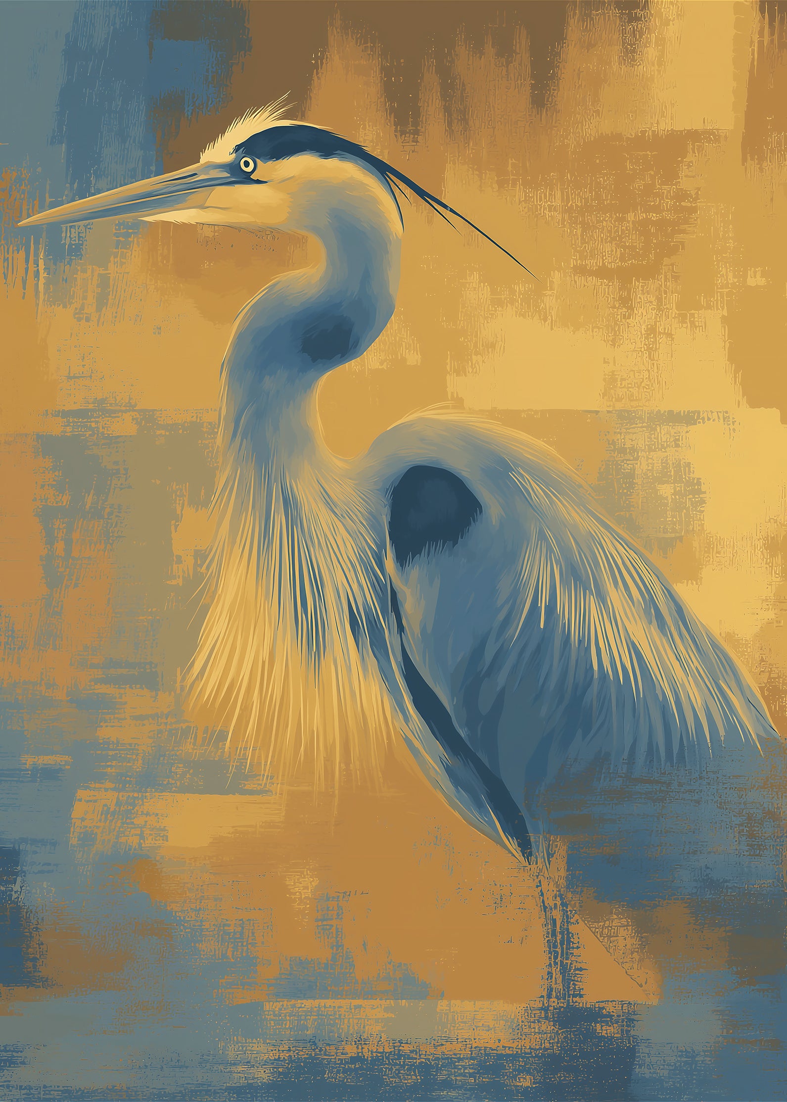 Textured Tide Wildlife Digital Painting 2