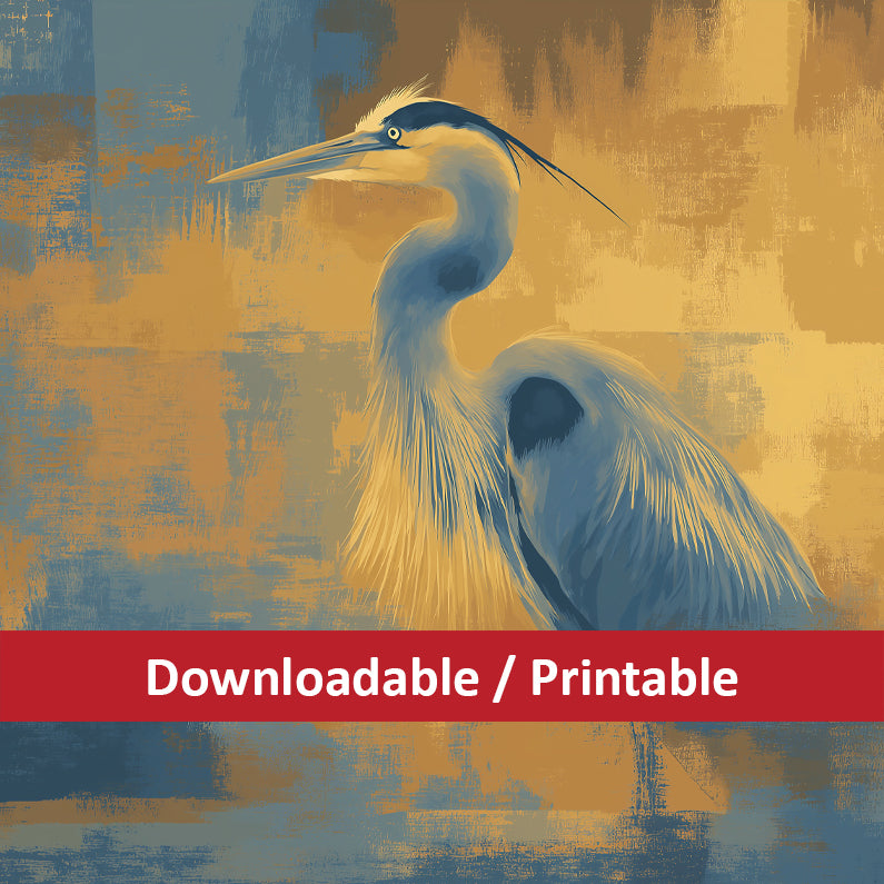 Textured Tide Wildlife Digital Painting DIY Downloadable and Printable Wall Art Prints