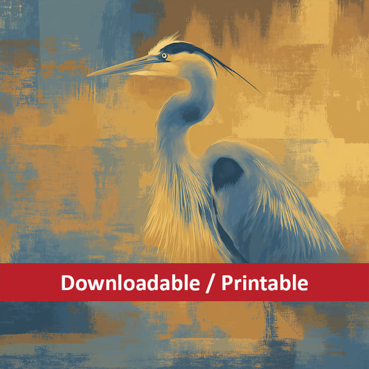 Textured Tide Wildlife Digital Painting DIY Downloadable and Printable Wall Art Prints