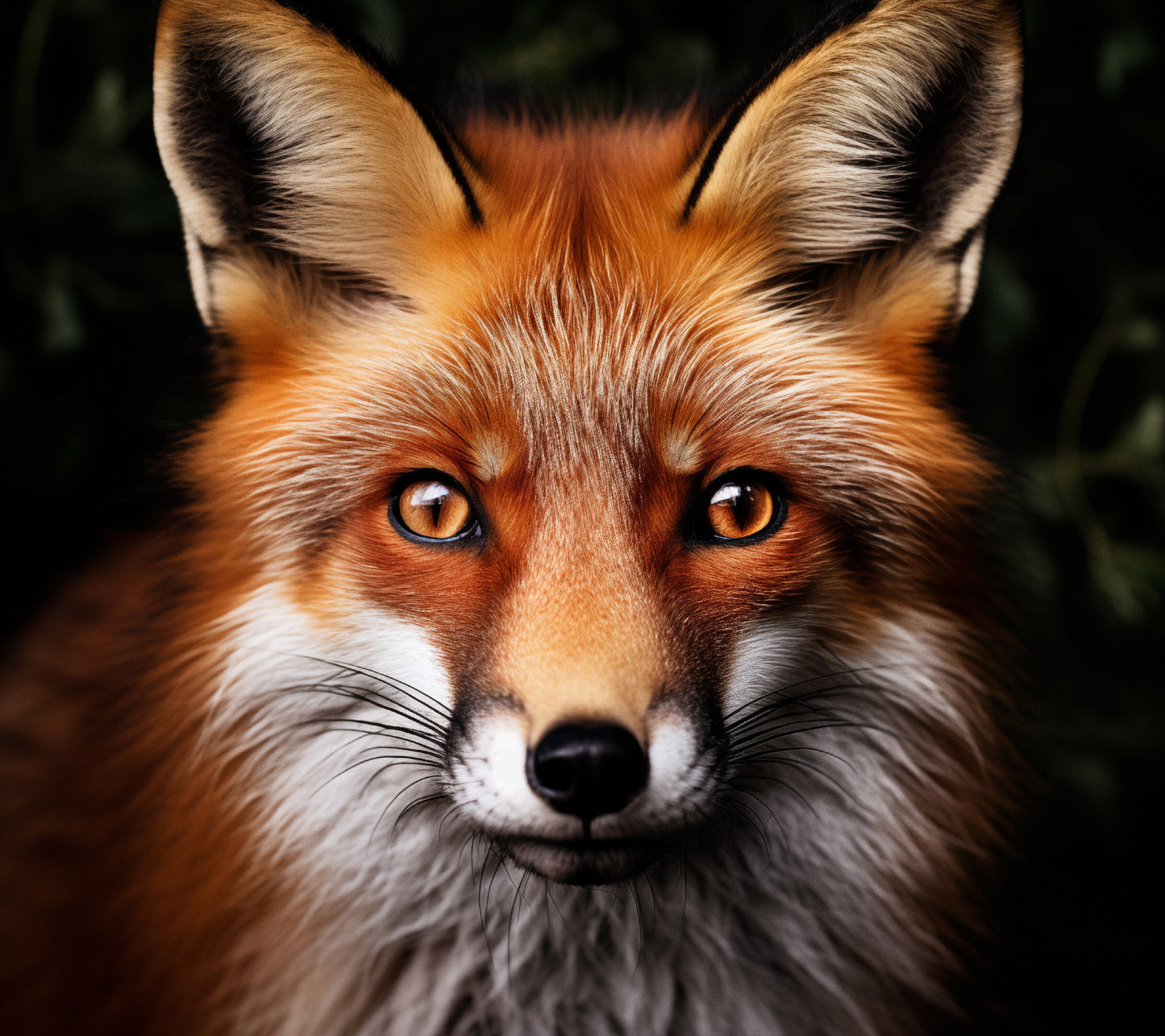 The Fox's Spirit - Red Fox Portrait Photorealism - Digital Artwork Loose Art Print