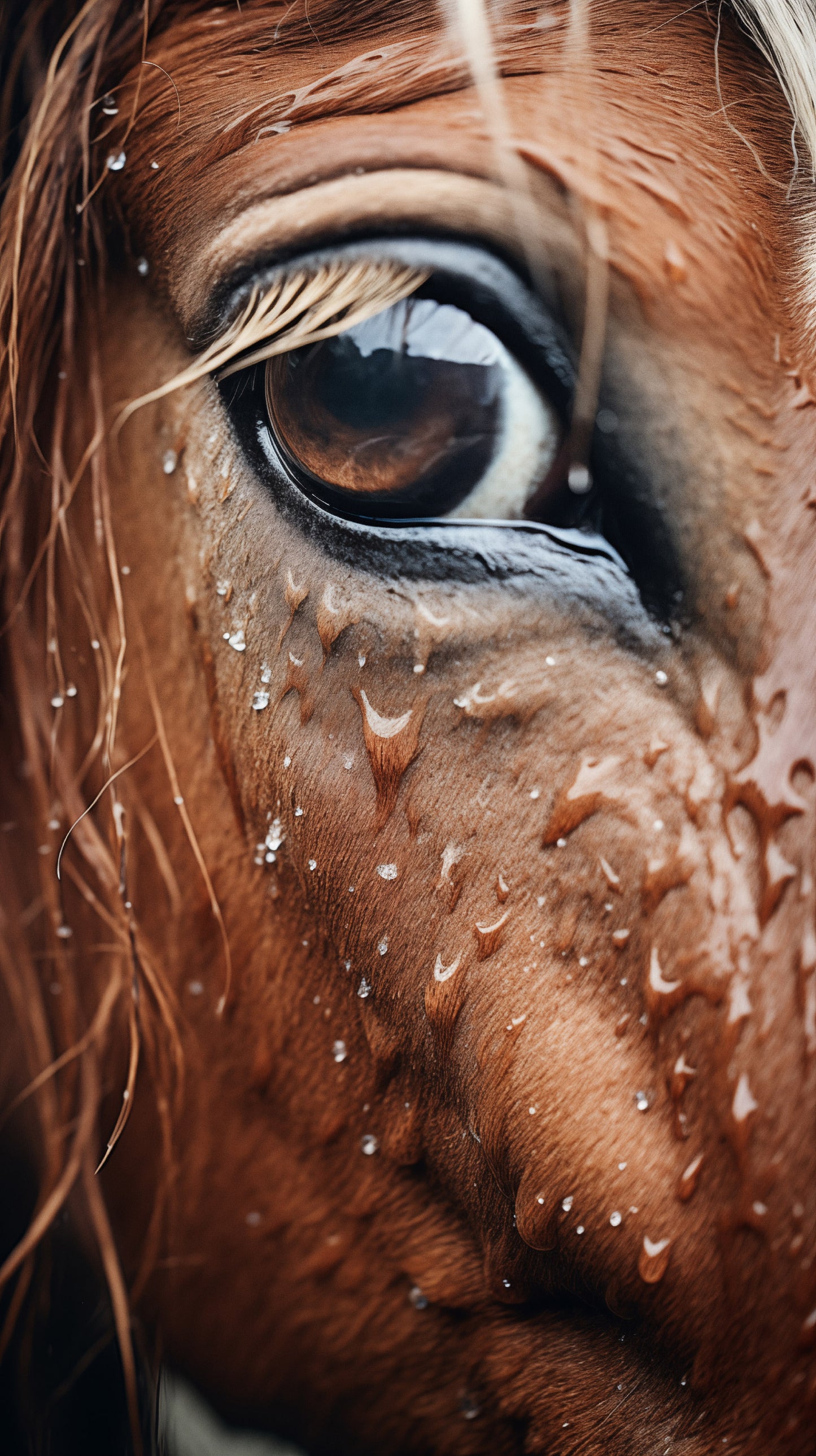 The Horse's Secret Photorealism - Digital Artwork Loose Art Print