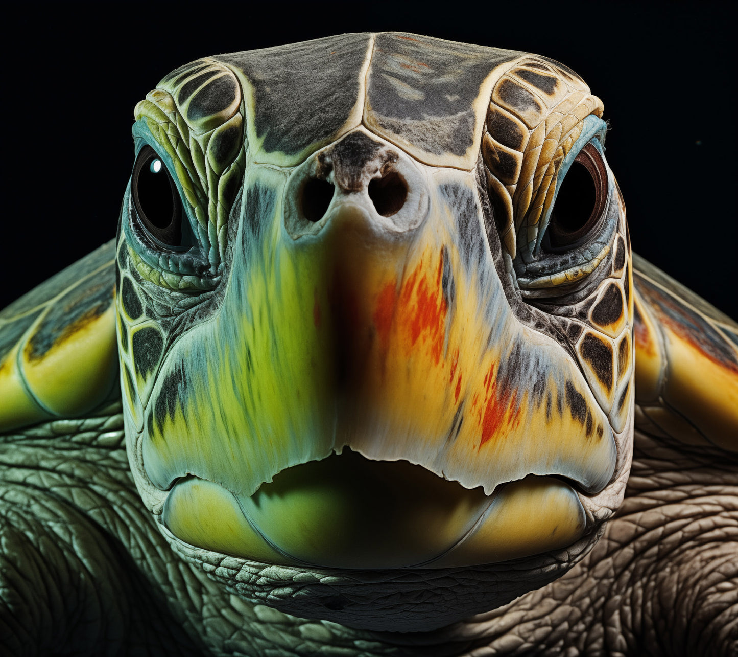 The Soul of the Sea - Sea Turtle Coastal Photorealism - Digital Artwork Loose Art Print