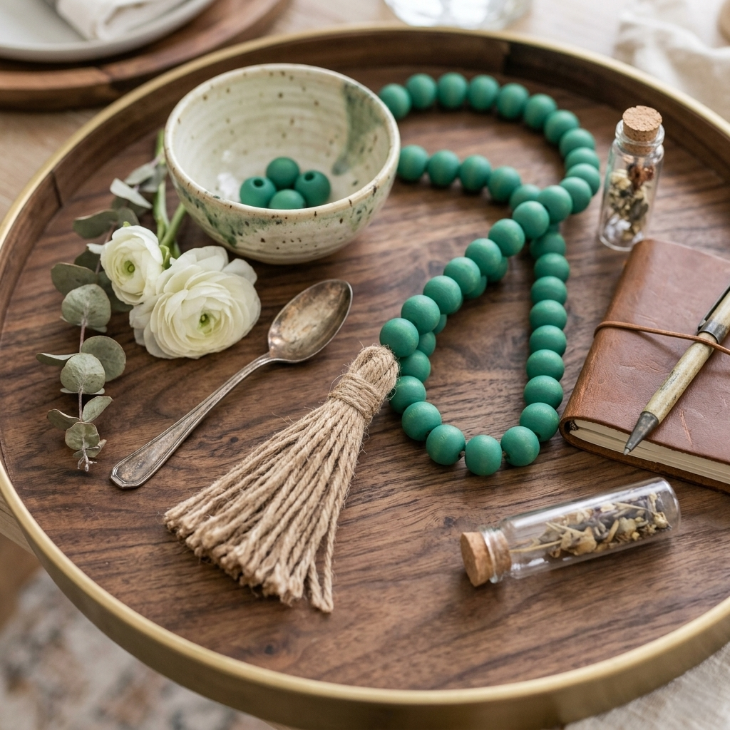 Truly Green Wood Bead Garland (4)