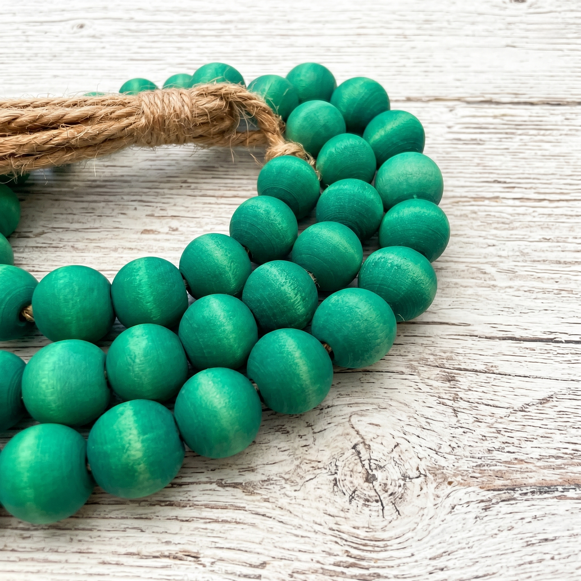 Truly Green Wood Bead Garland (5)