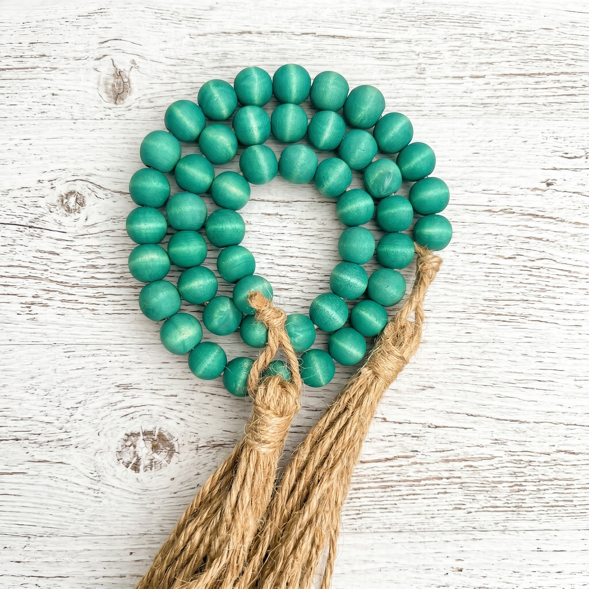 Truly Green Wood Bead Garland (6)