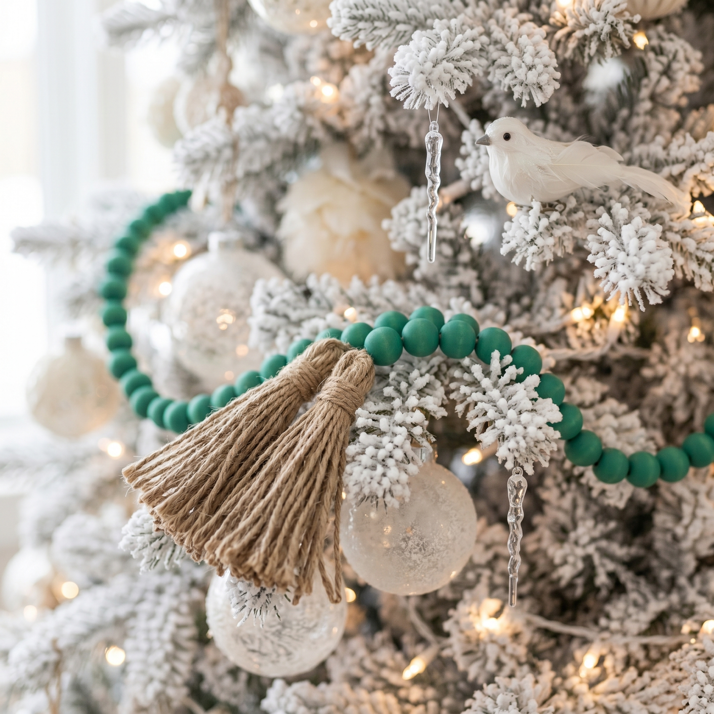 Truly Green Wood Bead Garland (8)