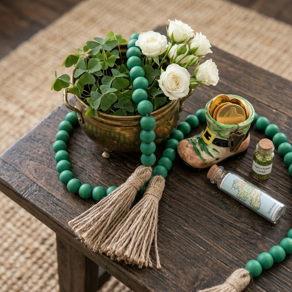 Truly Green Wood Bead Garland (9)